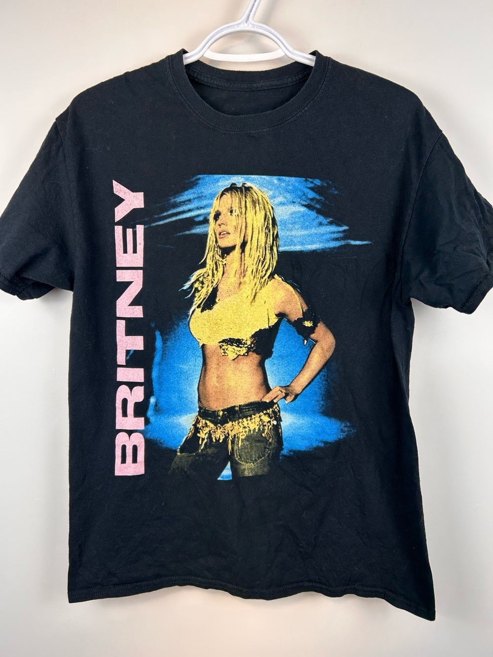 Britney Spears Graphic Band Tee Black Y2K Pop Icon T-Shirt Size Medium